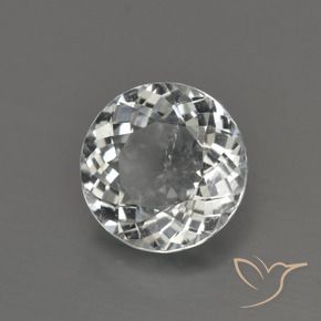 4.62 ct White Topaz Stone, Natural Topaz in Round Facet Shape for Sale