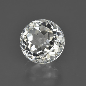 4.36 ct White Topaz Stone, Natural Topaz in Round Facet Shape for Sale