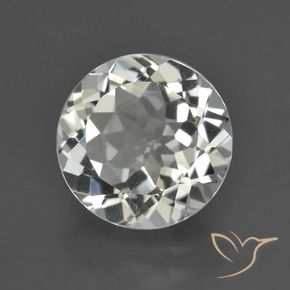 4.87 ct White Topaz Stone, Natural Topaz in Round Facet Shape for Sale