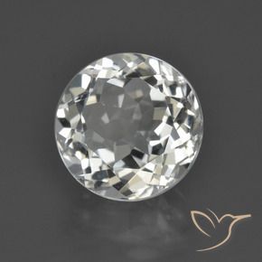 4.81 ct White Topaz Stone, Natural Topaz in Round Facet Shape for Sale