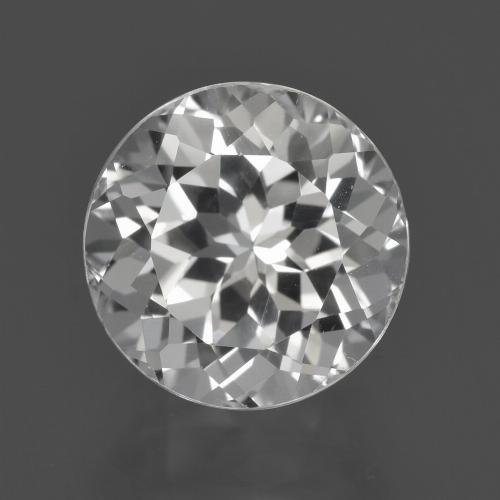 Warm White Topaz Gem - 5.5ct Round Facet (ID: 422578)