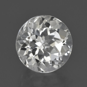 5.49 ct White Topaz Stone, Natural Topaz in Round Facet Shape for Sale