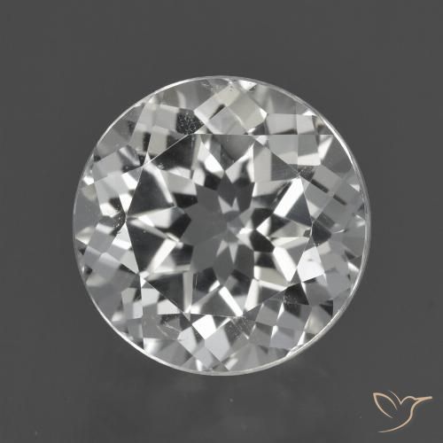 5.50ct Natural White Topaz, Round, VVS