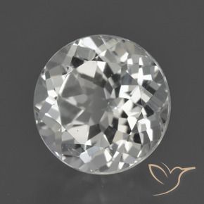 5.50 ct White Topaz Stone, Natural Topaz in Round Facet Shape for Sale