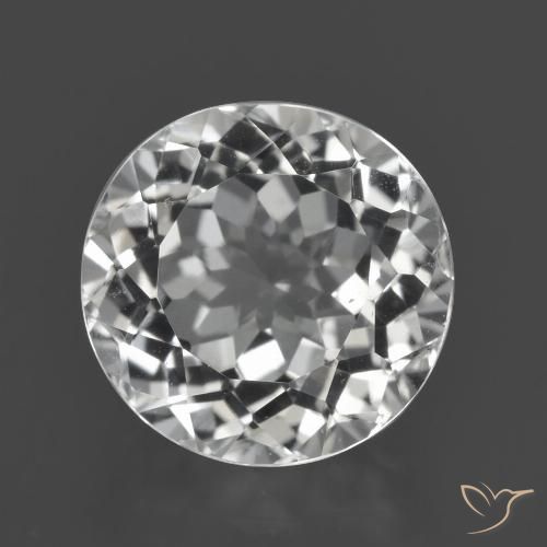 4.81ct Natural Clear White Topaz, Round, VVS-VS