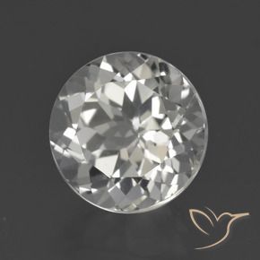 4.34 ct White Topaz Stone, Natural Topaz in Round Facet Shape for Sale