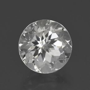 4.76 ct White Topaz Stone, Natural Topaz in Round Facet Shape for Sale