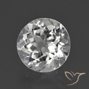 4.47 ct White Topaz Stone, Natural Topaz in Round Facet Shape for Sale