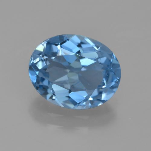 Свисс-Блю Топаз Камень - 2.9ct Фасетный Овал (ID: 424137)