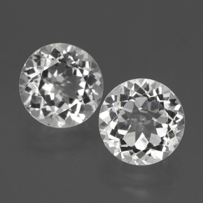 Clear White Topaz Gem - 3.4ct Round Facet (ID: 425552)