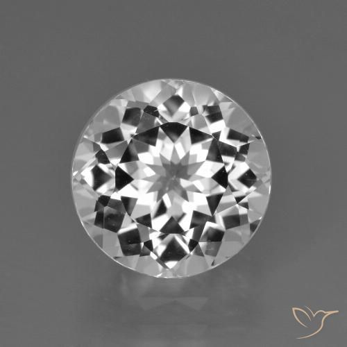 4.33ct Natural Clear White Topaz, Round, VS