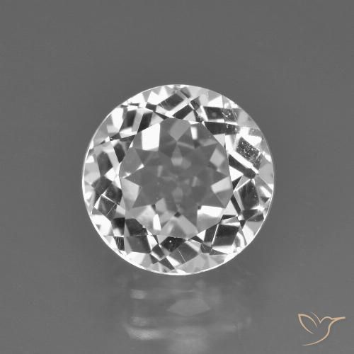 4.02ct Natural Clear White Topaz, Round, VS