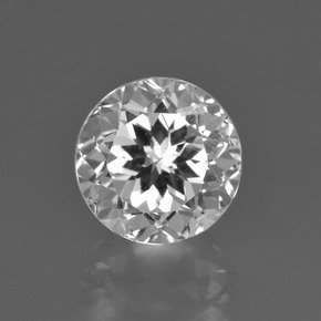 Clear White Topaz Gem - 4ct Round Facet (ID: 425651)