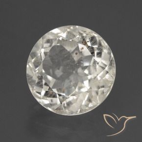 4.12 ct White Topaz Stone, Natural Topaz in Round Facet Shape for Sale