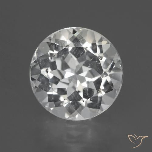 3.66ct Natural Clear White Topaz, Round, VVS-VS