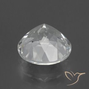 Topaz Gemstone in 9 mm (calibrated) Size for Sale, Topaz Stone in Clear White Color