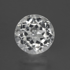 Clear White Topas Edelstein - 3ct Rund Facettenschliff (ID: 425778)