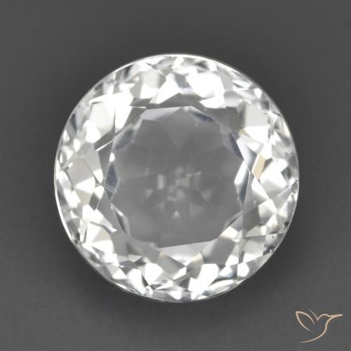 3.57ct Natural Clear White Topaz, Round, VVS