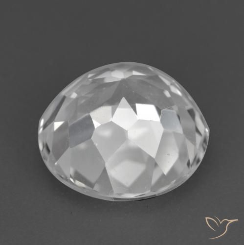 Topaz Gemstone in 9 mm (calibrated) Size for Sale, Topaz Stone in Clear White Color