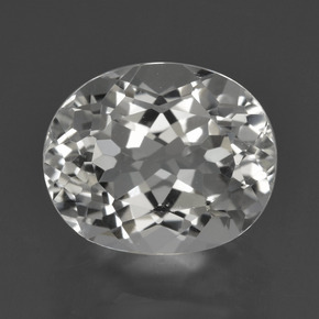 Clear White Topaz Gem - 6.1ct Oval Facet (ID: 425879)