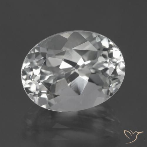 5.61ct Natural Clear White Topaz, Oval, VVS-VS, Photo A
