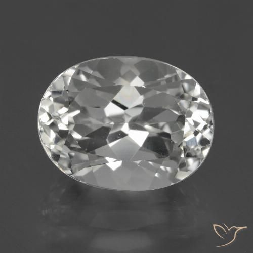 5.65ct Natural White Topaz, Oval, VVS