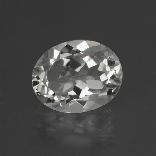 3.12ct Oval Facet White Topaz from Brazil, Dimension 10 x 7.9mm, VS Clarity, Natural untreated gemstone, 1pc Topaz in White Color, Mohs Hardness of 8 suitable for daily wear jewelry, Golden Stone, Photo A