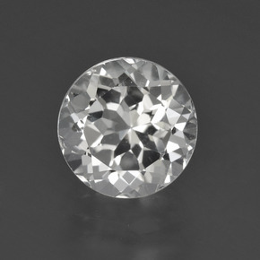 Weiß Topas Edelstein - 3.1ct Rund Facettenschliff (ID: 426190)