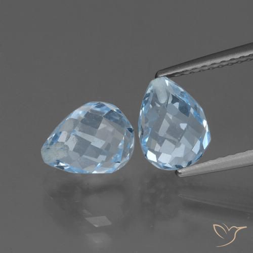 5.18ctw Natural Sky Blue Topaz, Briolette, VS