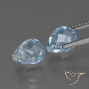 Topaz Gemstones in 8.2 x 6.4 mm Size for Sale, Topaz Stones in Sky Blue Color