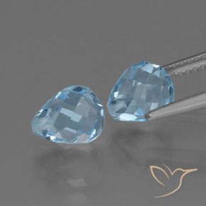 Topaz Gemstones in 8.1 x 6.3 mm Size for Sale, Topaz Stones in Sky Blue Color