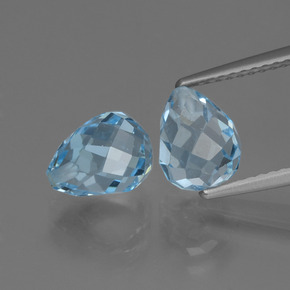 Swiss Blue Topaz Gem - 2.6ct Half-Drilled Briolette (ID: 426487)