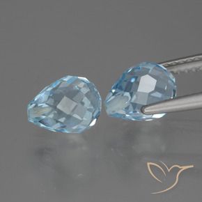 Topaz Gemstones in 8 x 6 mm (calibrated) Size for Sale, Topaz Stones in Sky Blue Color