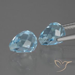 Topaz Gemstones in 8.2 x 6.3 mm Size for Sale, Topaz Stones in Swiss Blue Color