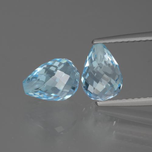 Baby Blue Topaz Gem - 2.3ct Half-Drilled Briolette (ID: 426525)