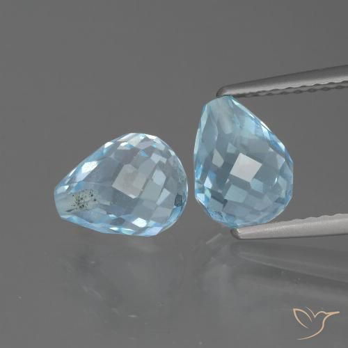5.12ctw Natural Sky Blue Topaz, Briolette, VVS-VS