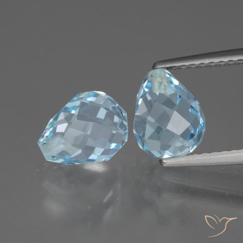 5.41ctw Natural Sky Blue Topaz, Briolette, VVS-VS