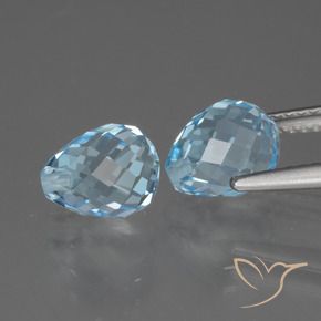 Topaz Gemstones in 8 x 6 mm (calibrated) Size for Sale, Topaz Stones in Sky Blue Color