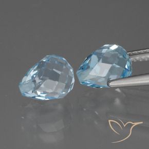 Topaz Gemstones in 8 x 6 mm (calibrated) Size for Sale, Topaz Stones in Sky Blue Color