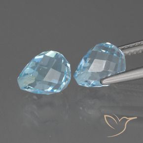 Topaz Gemstones in 8 x 6 mm (calibrated) Size for Sale, Topaz Stones in Sky Blue Color