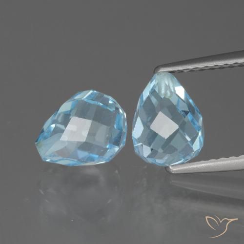 5.10ctw Natural Sky Blue Topaz, Briolette, VVS-VS