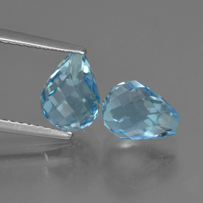 2.6ct Half-Drilled Briolette Sky Blue Topaz Gem for sale 2.6ct Half-Drilled Briolette Sky Blue Topaz Gem (ID: 426634)