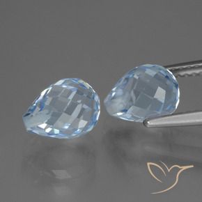 Topaz Gemstones in 8 x 6 mm (calibrated) Size for Sale, Topaz Stones in Sky Blue Color