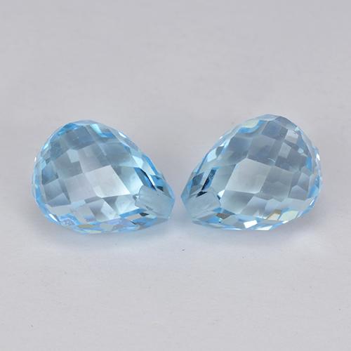 Sky Blue Topaz Gem - 2.6ct Half-Drilled Briolette (ID: 426740)