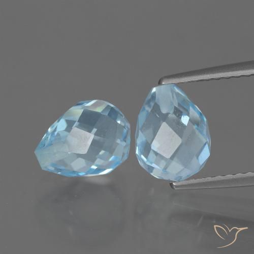 5.39ctw Natural Sky Blue Topaz, Briolette, VS