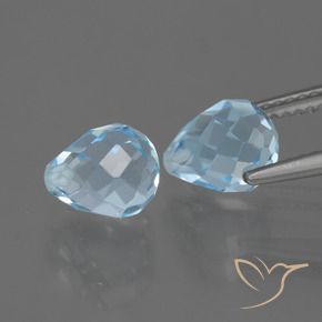 Topaz Gemstones in 8.1 x 6.4 mm Size for Sale, Topaz Stones in Sky Blue Color