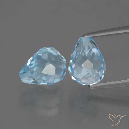 5.00ctw Natural Sky Blue Topaz, Briolette, VS