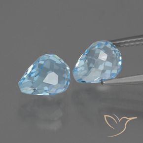Topaz Gemstones in 8 x 6 mm (calibrated) Size for Sale, Topaz Stones in Sky Blue Color