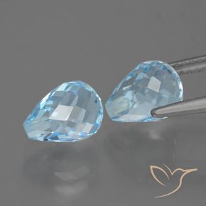 Topaz Gemstones in 8.4 x 6 mm Size for Sale, Topaz Stones in Sky Blue Color