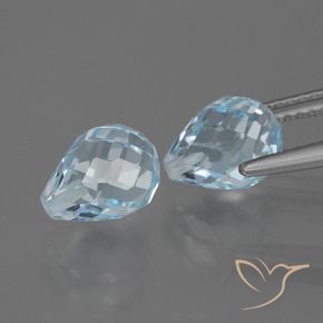 Topaz Gemstones in 8 x 6 mm (calibrated) Size for Sale, Topaz Stones in Sky Blue Color